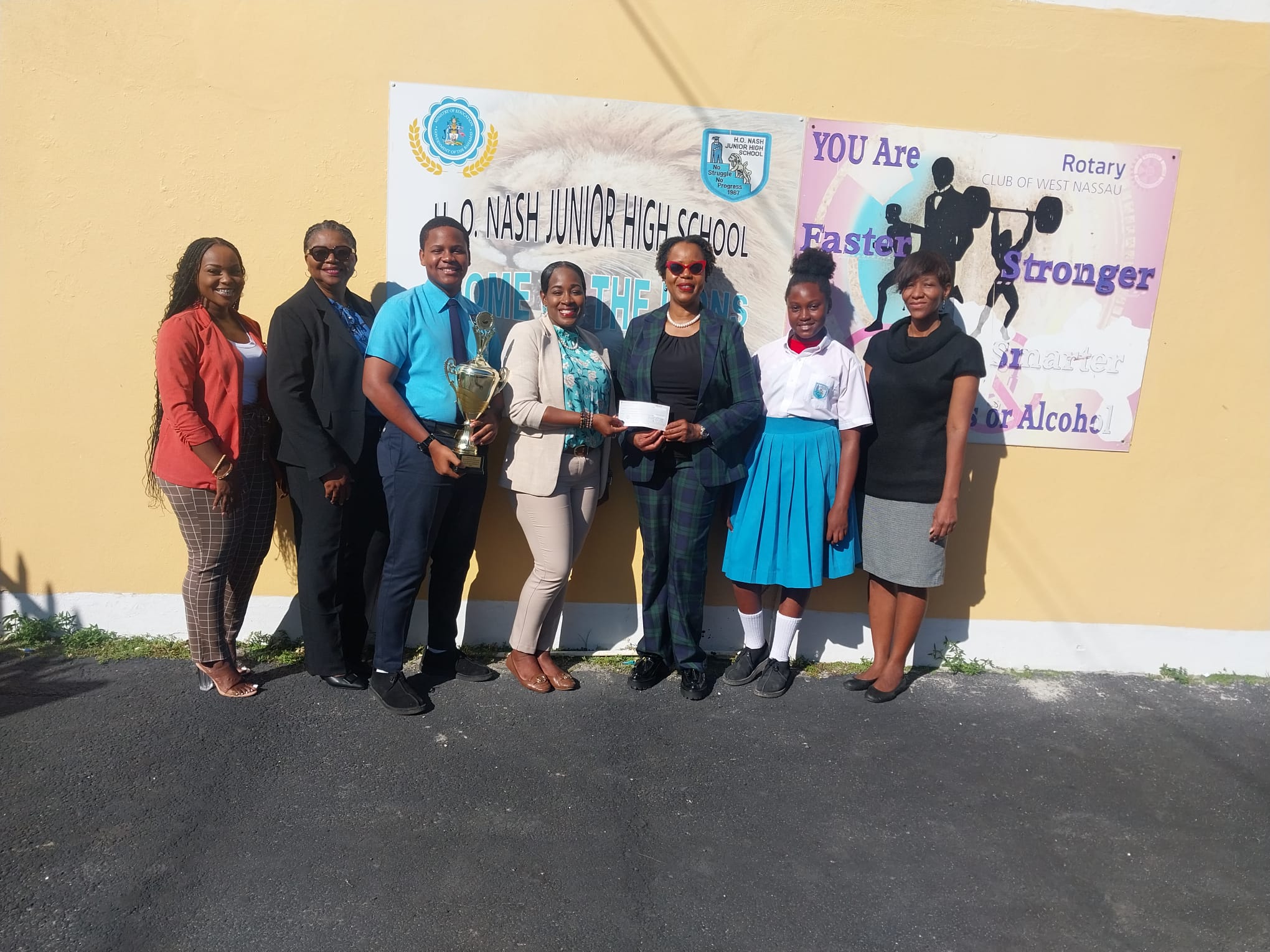 The Ethan S. Bain Environmental Health Foundation Visits H.O. Nash Junior High School